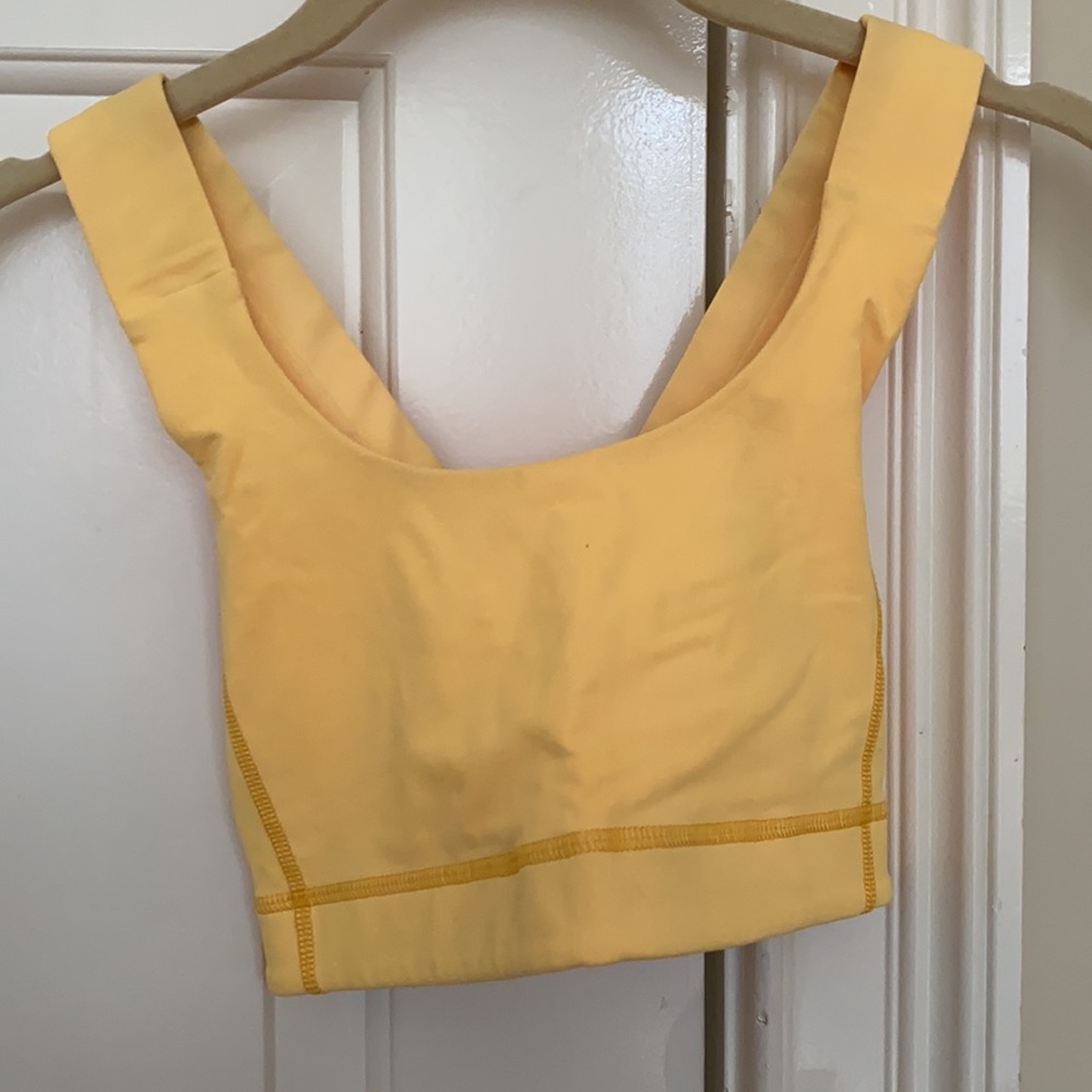 Lululemon yellow sports bra